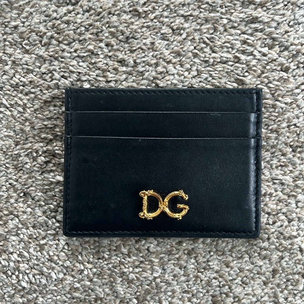 Dolce & Gabbana black leather card holder